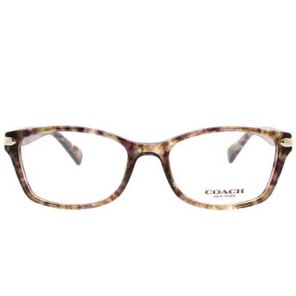 Coach HC 6065 5287 Confetti Light Brown Plastic Rectangle Eyeglasses 51mm - Picture 2 of 3
